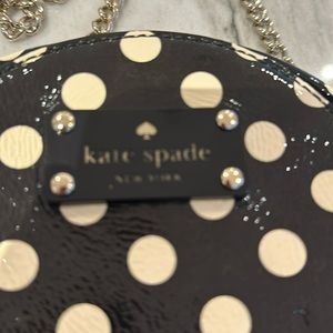 Adorable round Kate Spade polka dot cross body in great shape